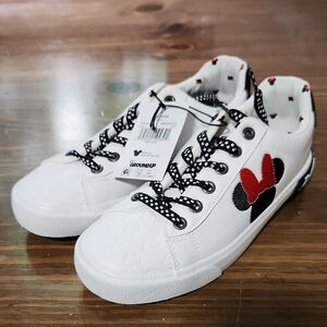Disney Womens White and Black Sneakers